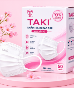 Khẩu trang taki màu hồng